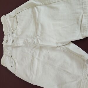 Vintage Lee High Rise Denim Shorts White 24x9 Size 5 VGUC